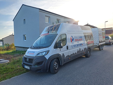 Izolace stropu novostavby rodinného domu v Brandýsku